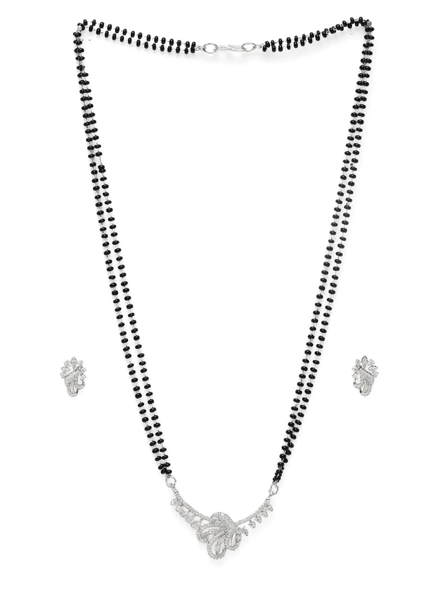 Chic Mangalsutra Set for Fusion Styling - Silver