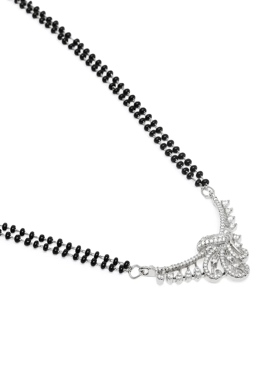Chic Mangalsutra Set for Fusion Styling - Silver