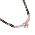 Trendy Mangalsutra with Earrings - Rose Gold