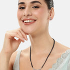 Trendy Mangalsutra with Earrings - Silver