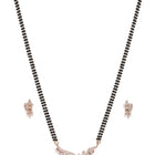 Graceful Leaf Pattern Mangalsutra Set - Rose Gold
