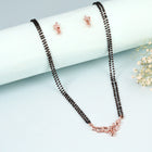 Graceful Leaf Pattern Mangalsutra Set - Rose Gold