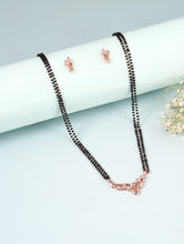 Graceful Leaf Pattern Mangalsutra Set - Rose Gold