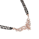 Graceful Leaf Pattern Mangalsutra Set - Rose Gold