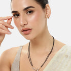 Graceful Leaf Pattern Mangalsutra Set - Gold