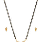 Graceful Leaf Pattern Mangalsutra Set - Gold