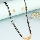 Graceful Leaf Pattern Mangalsutra Set - Gold