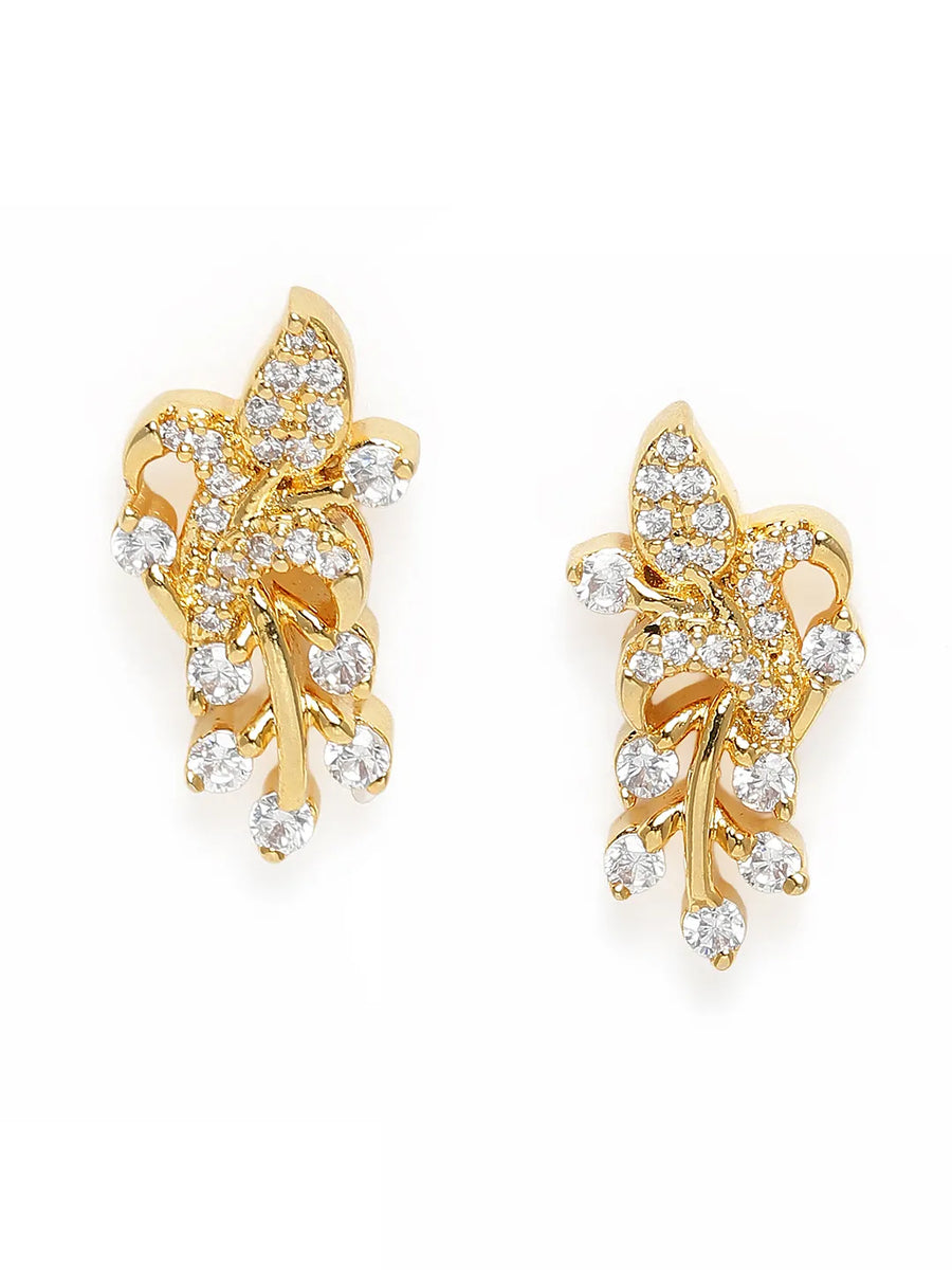 Graceful Leaf Pattern Mangalsutra Set - Gold