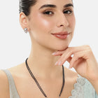 Signature Heart Accent Mangalsutra Set - Silver