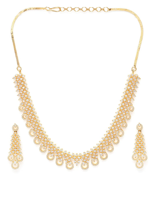 Twilight Spark CZ Studded Necklace Set