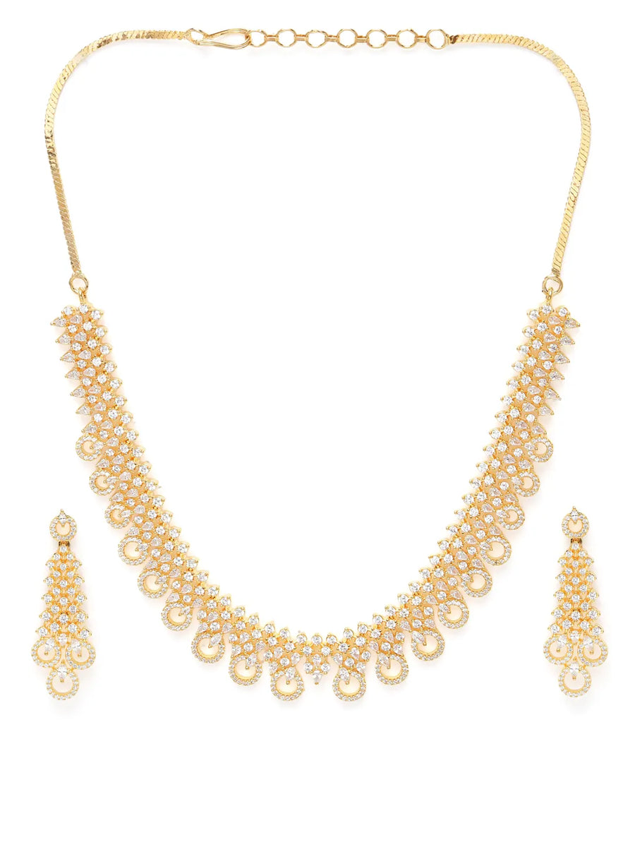 Twilight Spark CZ Studded Necklace Set