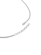 Glowing Petals CZ Necklace Set - Silver