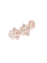 Embrace Luxe CZ Necklace Earrings Set - Rose Gold