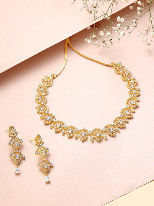 CZ Necklace Set with Sparkling Precision
