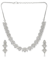 Pure Essence CZ Studded Necklace Set