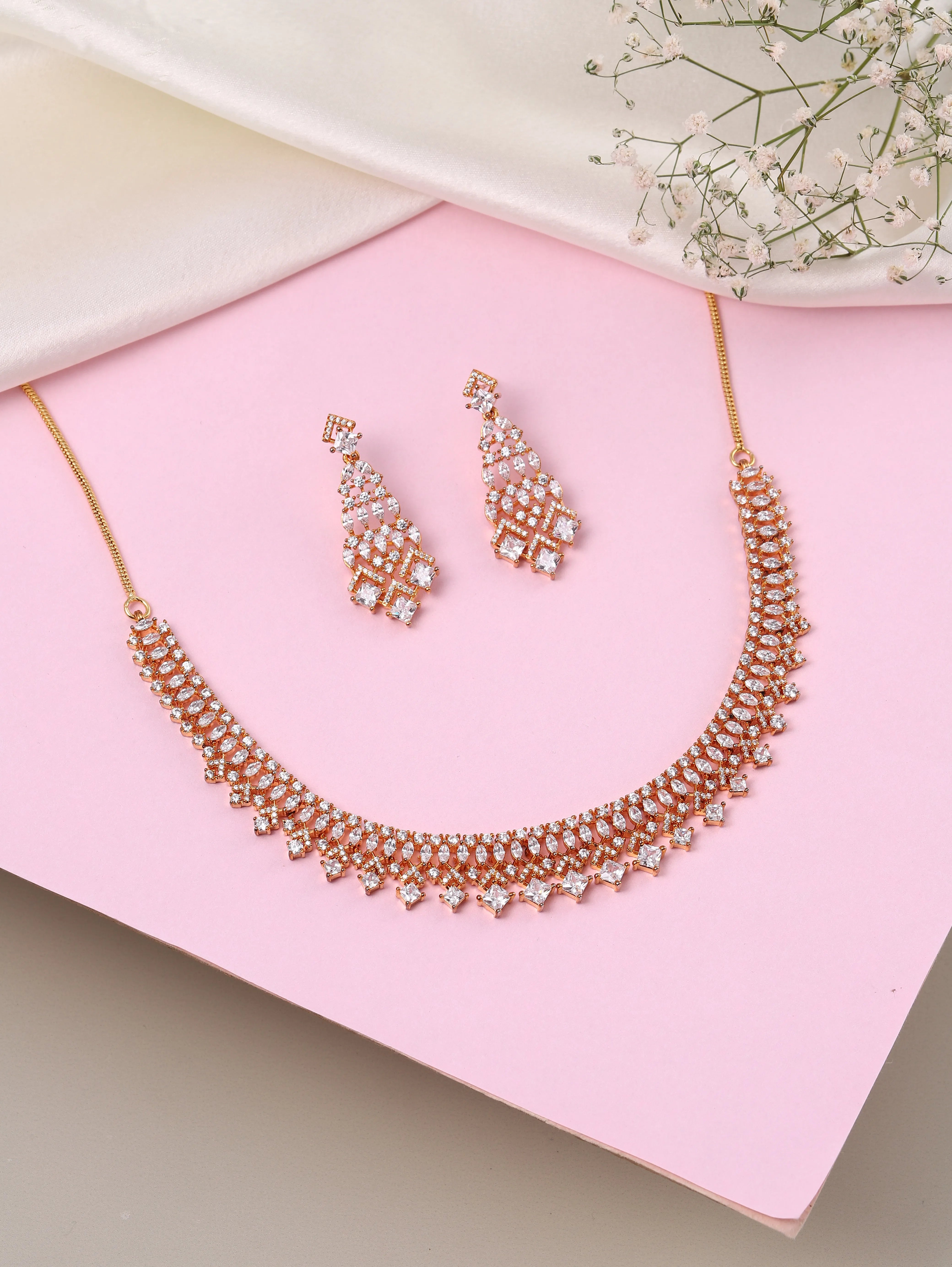 Shining Grace Necklace and Earring Set