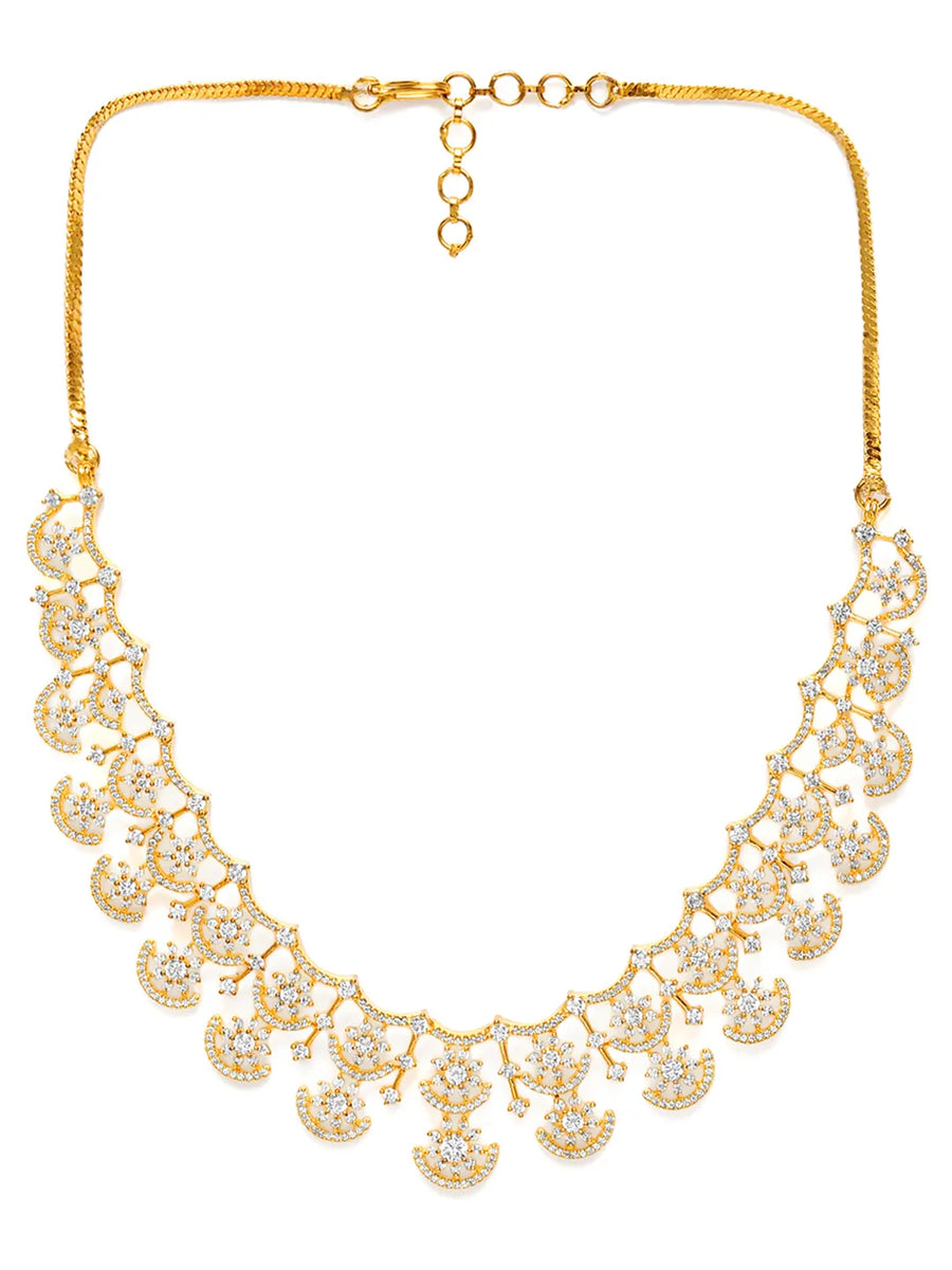 High End CZ Studded Necklace Set