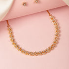 Shimmering CZ Floral Necklace Set