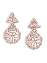 Timeless Floral CZ Necklace Earrings Set