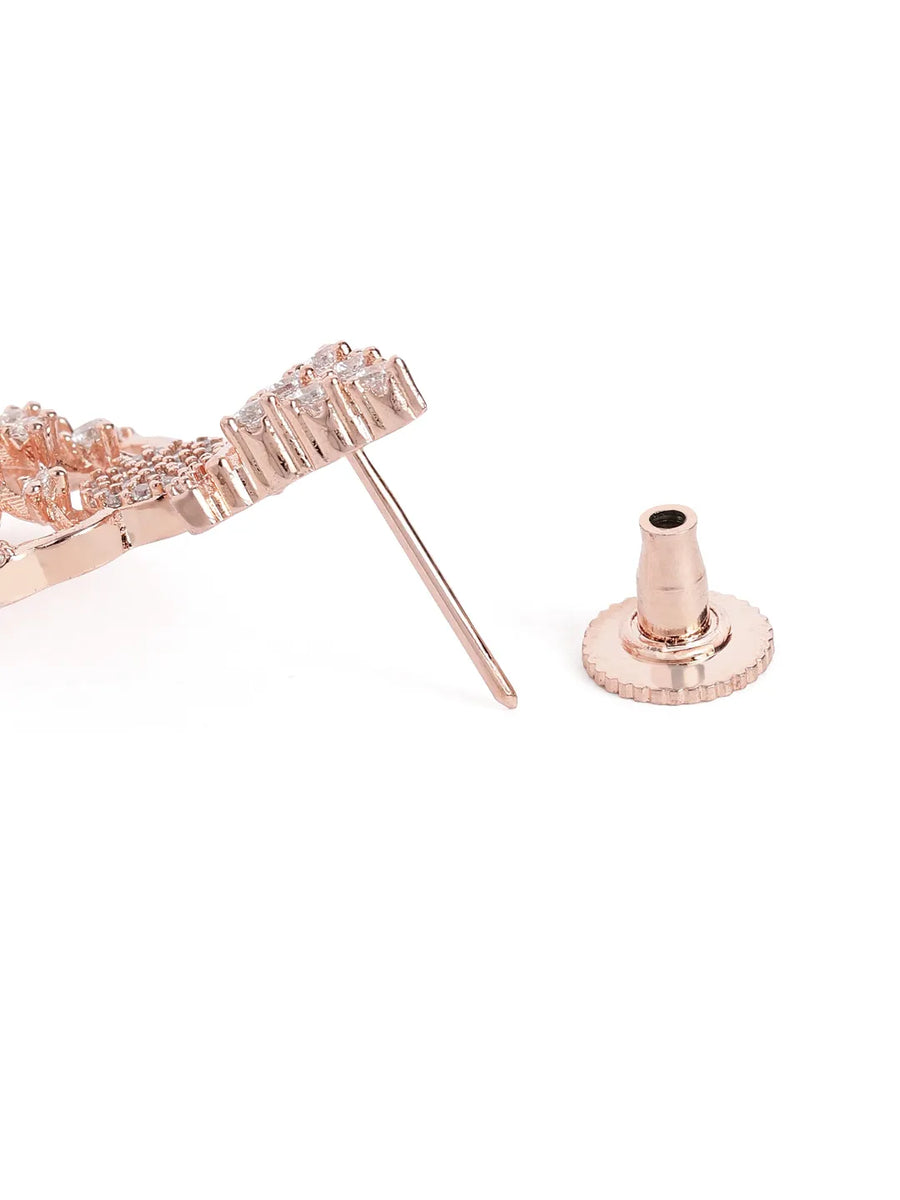 Timeless Floral CZ Necklace Earrings Set