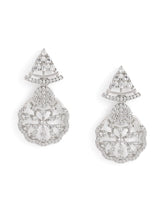 Timeless Floral CZ Necklace Earrings Set