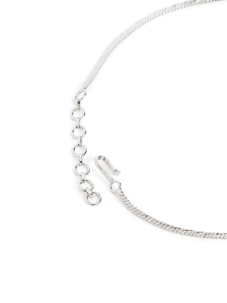 Ruby Oval Link Necklace with Earring