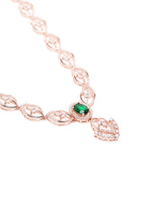 Stylish Crystal CZ Linked Necklace Set