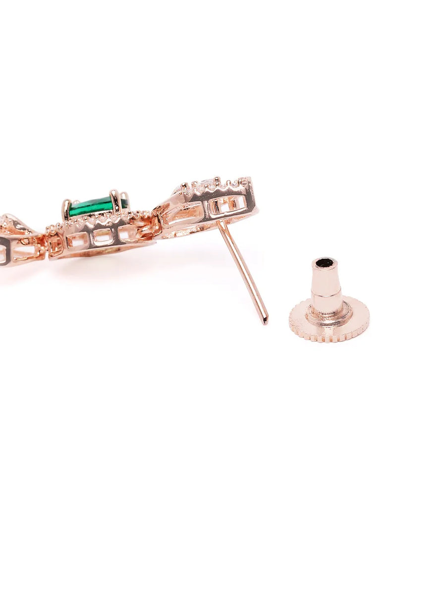 Stylish Crystal CZ Linked Necklace Set