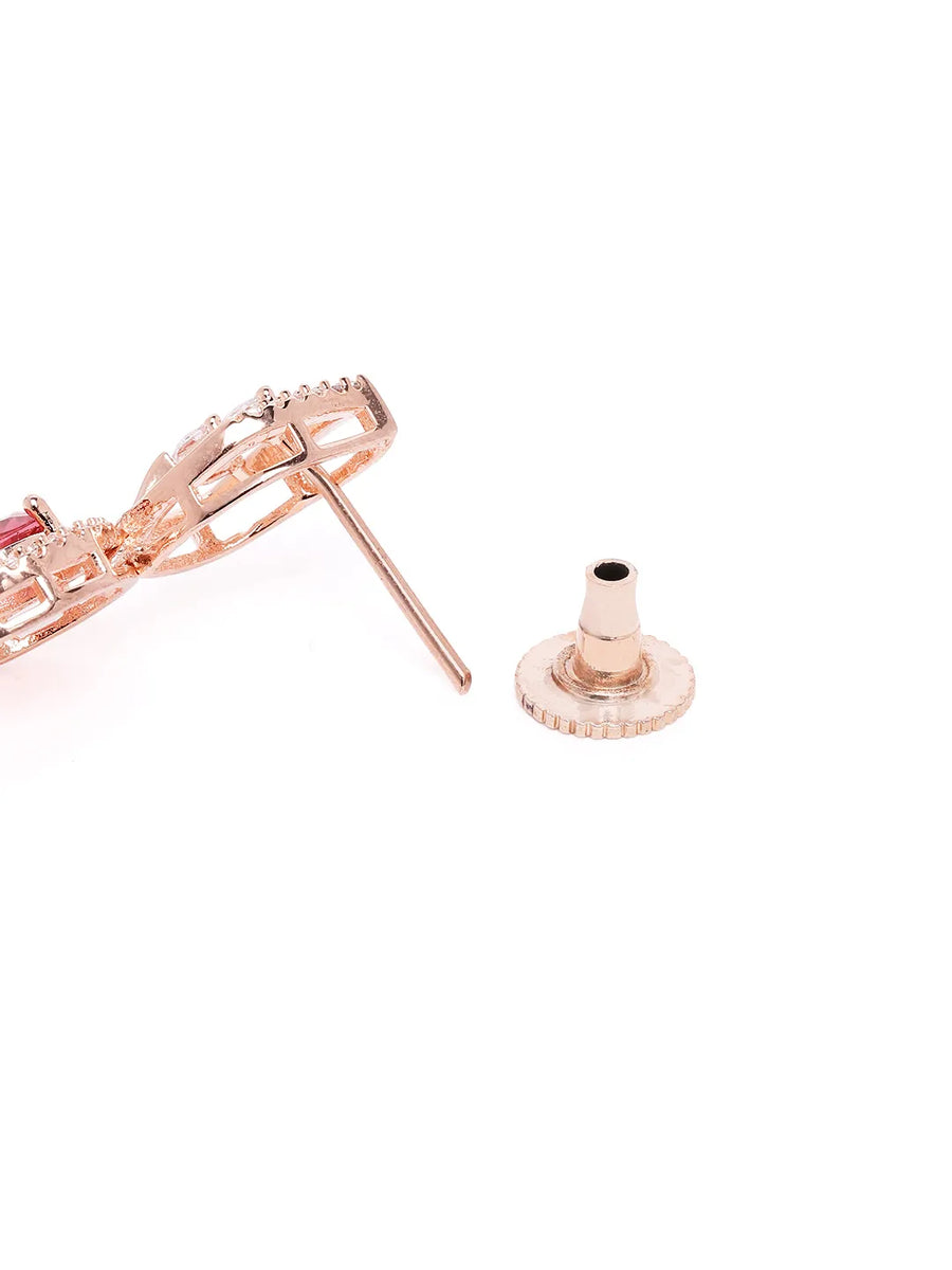 Stylish Crystal CZ Linked Necklace Set