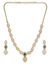 Stylish Crystal CZ Linked Necklace Set