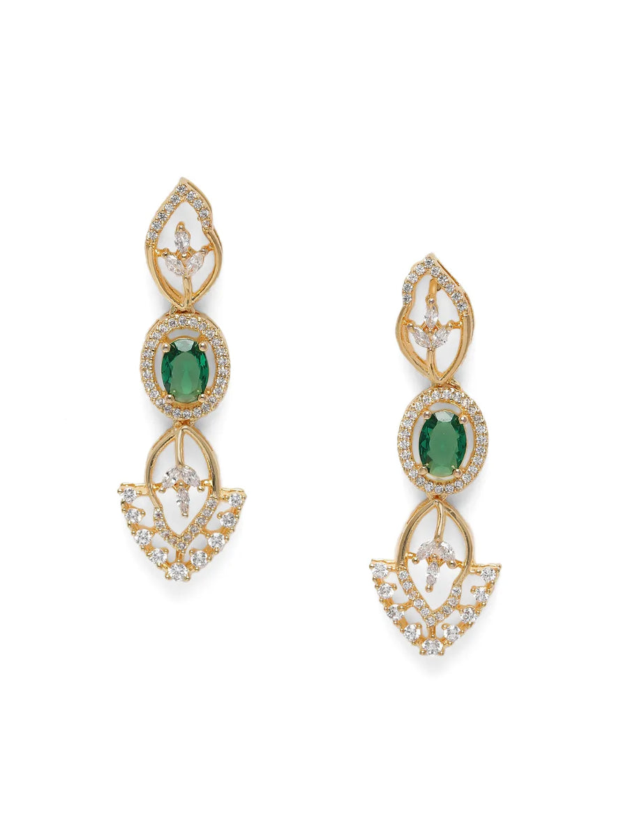 Stylish Crystal CZ Linked Necklace Set