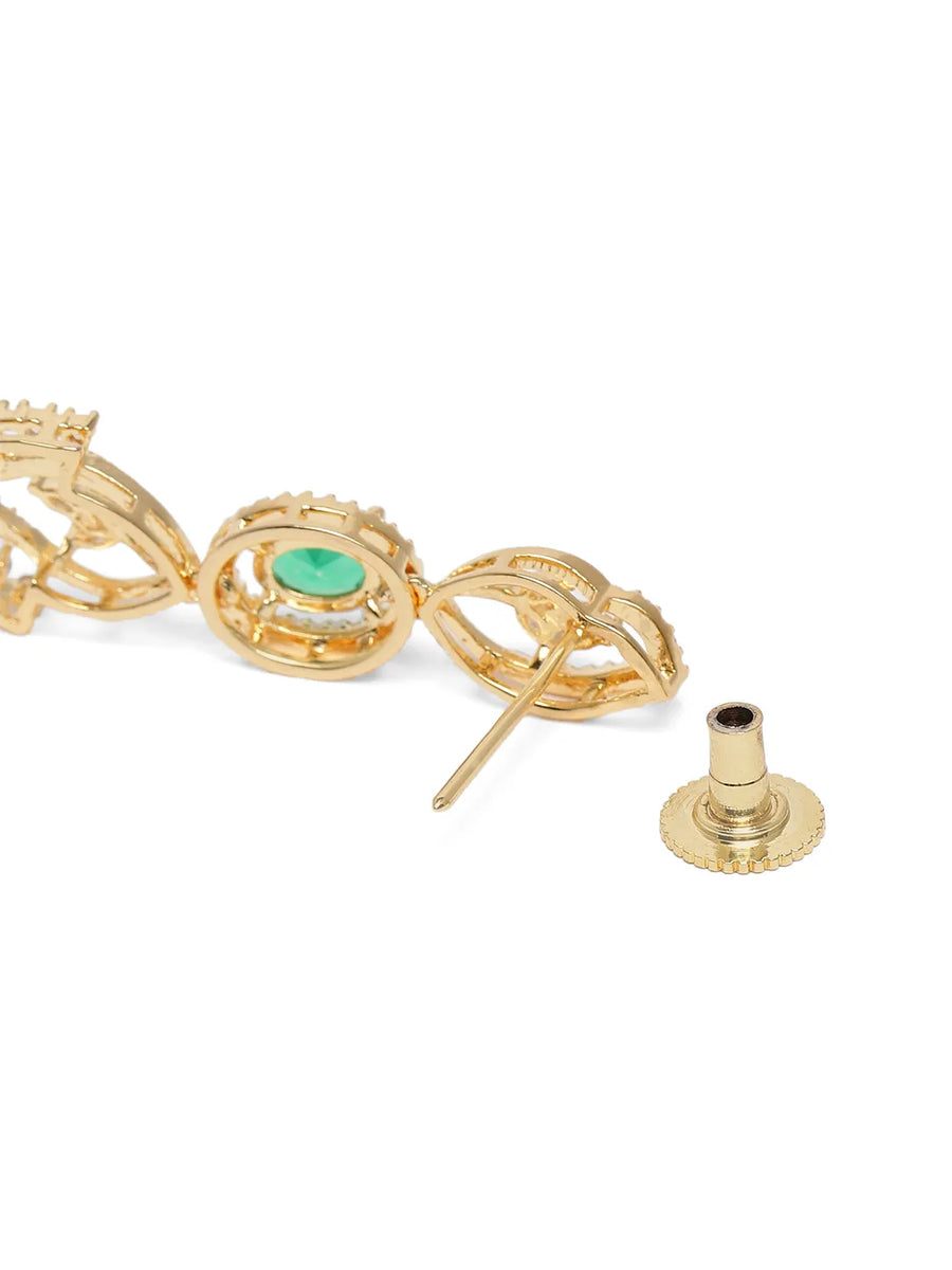 Stylish Crystal CZ Linked Necklace Set