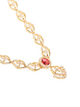 Stylish Crystal CZ Linked Necklace Set