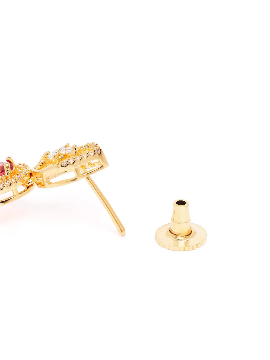 Stylish Crystal CZ Linked Necklace Set