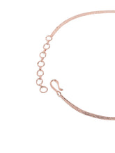 Royal Crystal Elegance Necklace Set - Rose Gold Blue