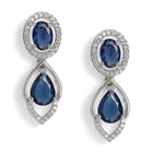 Royal Crystal Elegance Necklace Set - Silver Blue