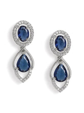 Royal Crystal Elegance Necklace Set - Silver Blue