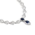 Royal Crystal Elegance Necklace Set - Silver Blue