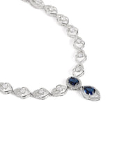 Royal Crystal Elegance Necklace Set - Silver Blue