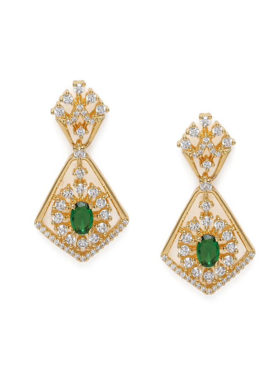 Glam Crystal Square Necklace Set