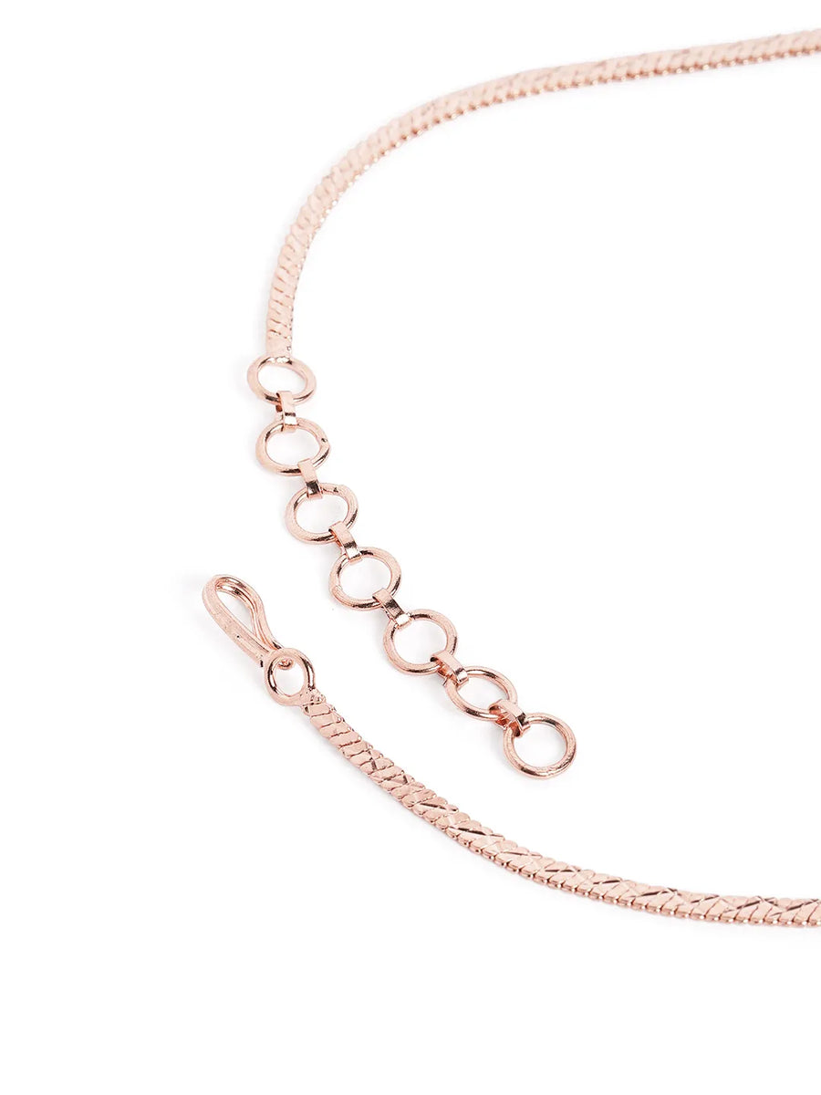 CZ Stone Twist Design Necklace Set