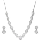 CZ Stone Twist Design Necklace Set