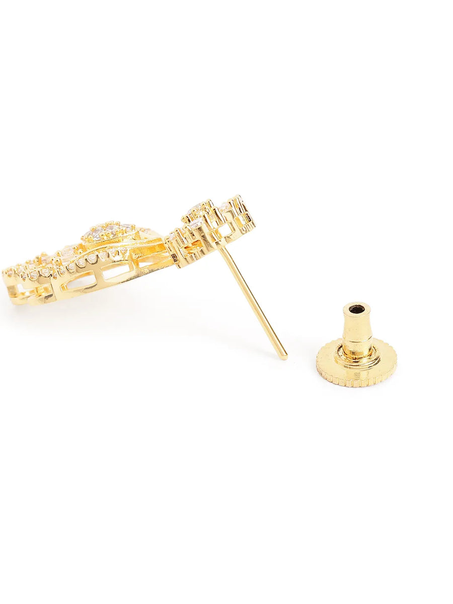 Sparkling Floral Charm CZ Necklace Set