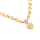 Sparkling Floral Charm CZ Necklace Set