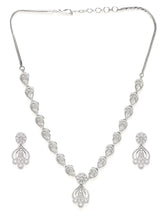 Classic CZ Filigree Pattern Necklace Set