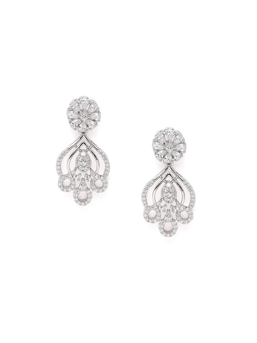 Classic CZ Filigree Pattern Necklace Set