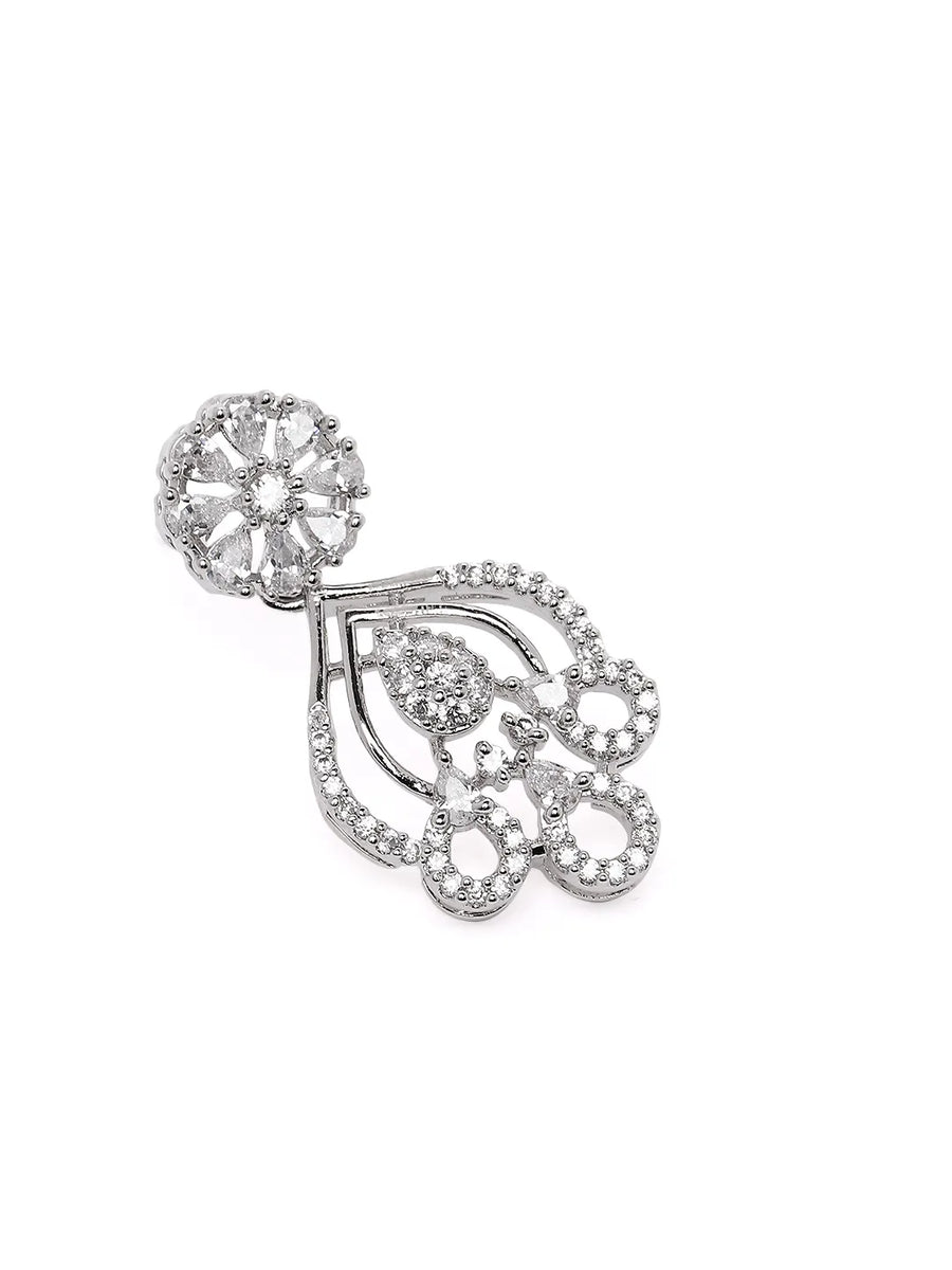 Classic CZ Filigree Pattern Necklace Set