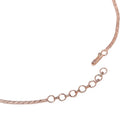 CZ Teardrop Halo Necklace Set - Rose Gold