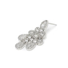CZ Teardrop Halo Necklace Set - Silver
