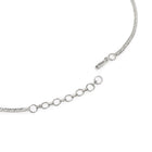 CZ Teardrop Halo Necklace Set - Silver
